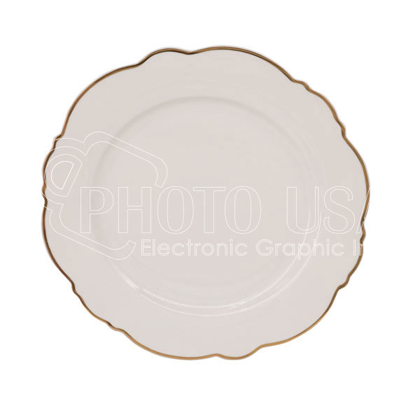 10" Sublimation Lotus Plate with Golden Rim