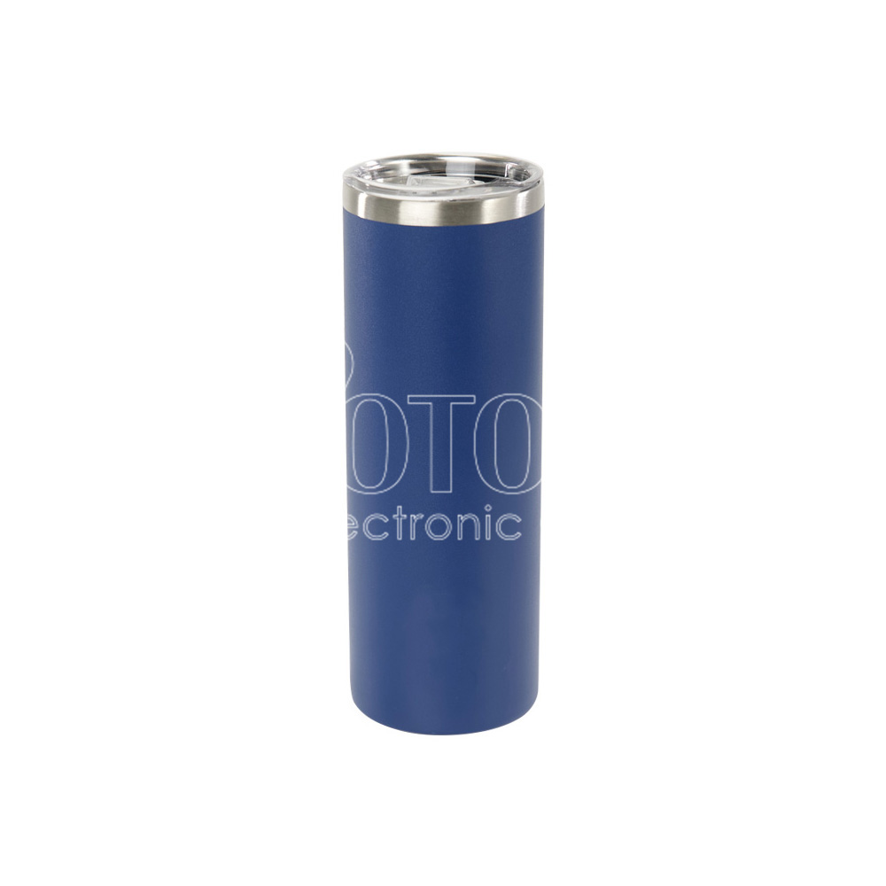 20 oz. Colored Powder Coated Stainless Steel Skinny Tumbler for Laser Engraving and UV Printing