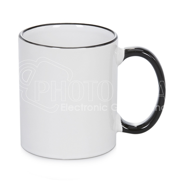 11 oz. Sublimation Two-Tone Mugs - Handle, Rim
