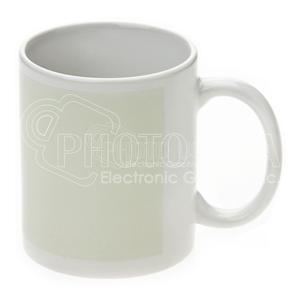 11 oz. Sublimation Glow Mug - with Matte Patch