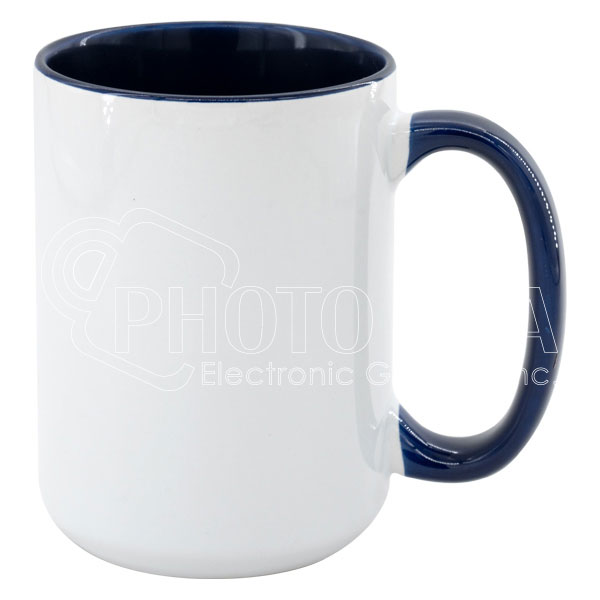 15 oz. Sublimation Two-Tone Mugs - Inside and Handle Colored