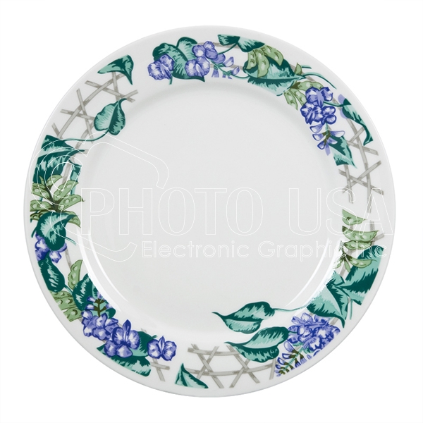 8" Sublimation Rimmed Ceramic Plate with Design