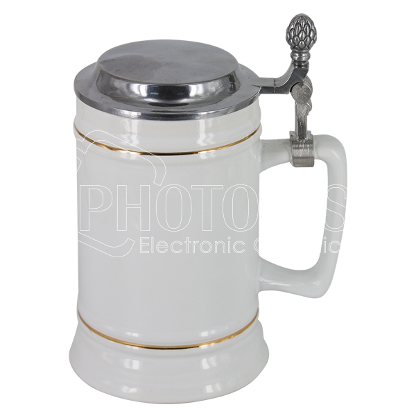 24 oz. Beer Stein Mug with Rectangular Handle and Gold Belt