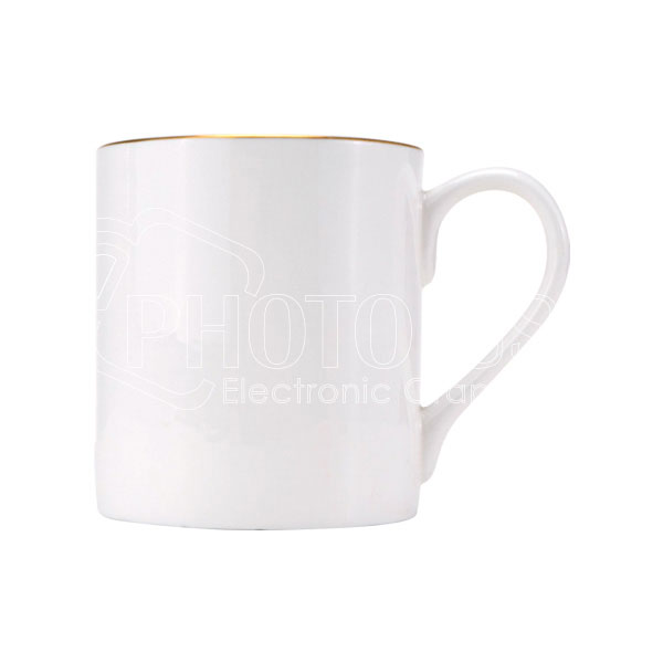 8 oz. Sublimation Balmoral Bone China Mug with Gold/Silver Trims