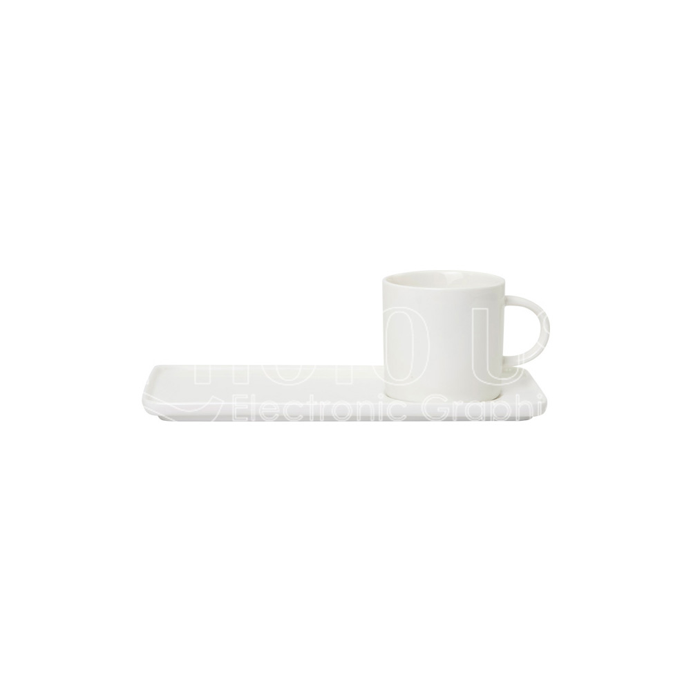 5 oz. Sublimation New Bone China Mug and Tray Set