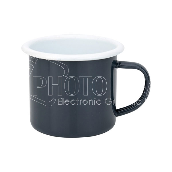 12 oz. Color Enamel Mug with White Rim