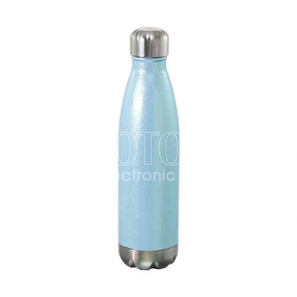 500 ml Sublimation Neon Glow Paint Colored Glitter Stainless Steel Cola-Shaped Water Bottle