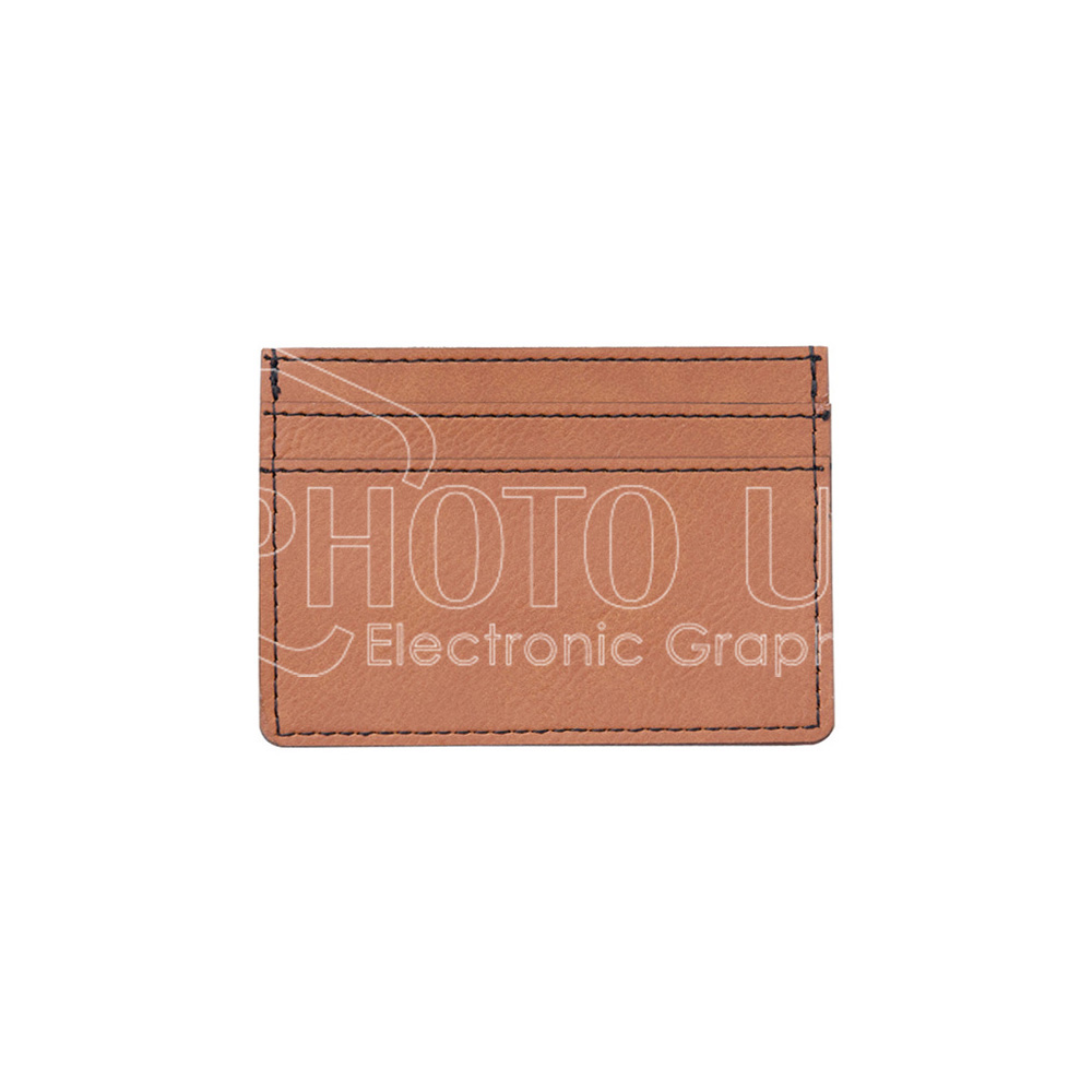 Engraving Blank PU Leather Card Holder with Money Clip