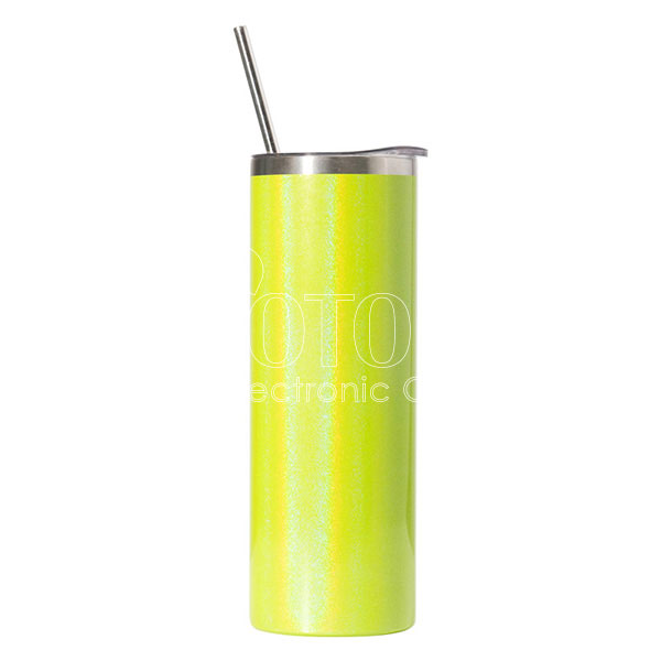 20 oz. Sublimation Pearl Paint Stainless Steel Skinny Tumbler with Lid and Straw