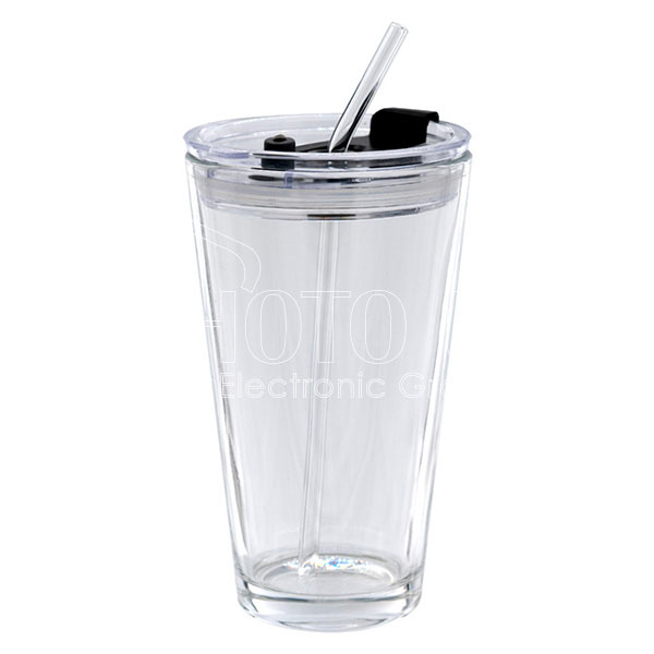 16 oz. Sublimation Glass Tumbler with Lid and Glass Straw