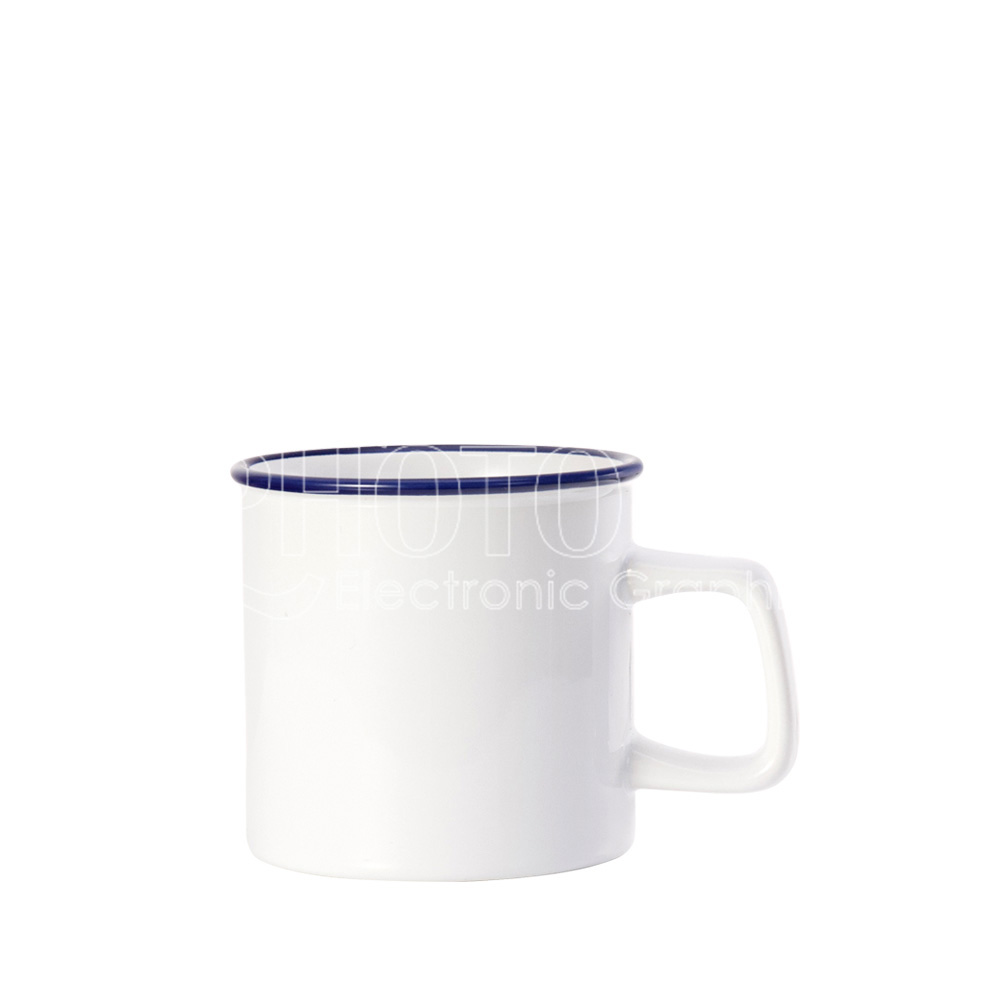 8 oz. Sublimation Ceramic Enamel Mug with Irregular-Shaped Handle