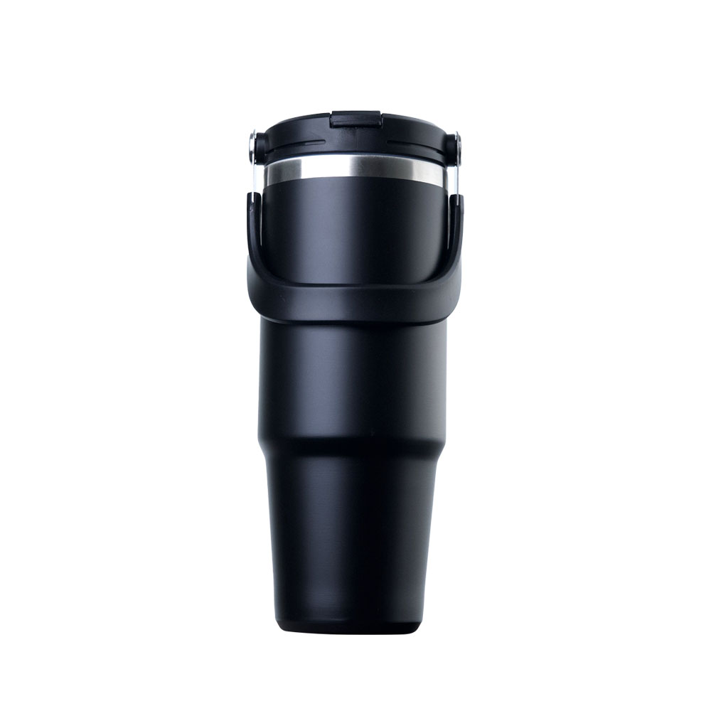 30 oz. Matte Paint Coloured Stainless Steel Tumbler with Handle Lid for Laser Engraving &amp; UV Printing