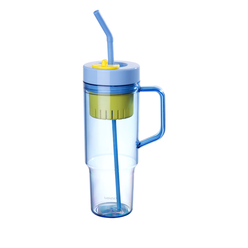 40oz. Plastic Tumbler with Handle & Fruit infuser