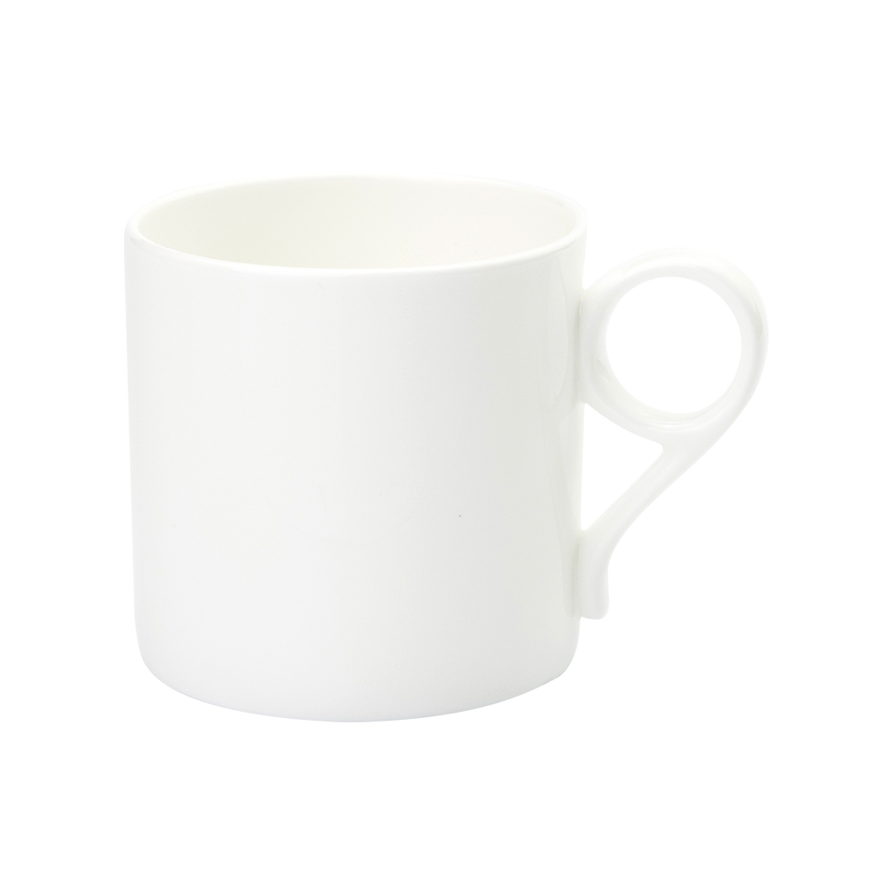 12 oz. Sublimation Bone China Mug with '9'-Shaped Handle
