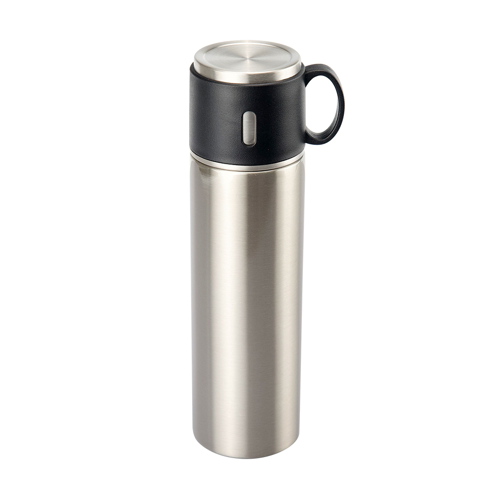 500ml Sublimation Vacuum Insulated Sports Bottle with Snap-Seal Lid &amp; Cup