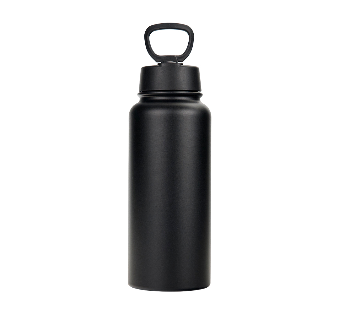 950ml Powder Coated Stainless Steel Sports Bottle with Straw Lid for UV Printing